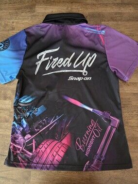 Snap-on Fired Up Sublimated Crew Racing Graphic Shirt Choko